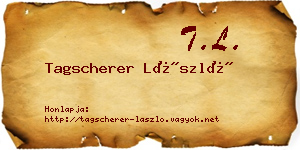 Tagscherer László névjegykártya
